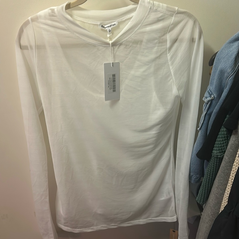 Reformation Seline Knit Top sz M NWT